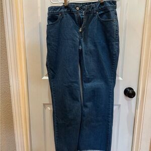Kimes Ranch Women's Lola Straight Leg Jeans in Dark Blue-